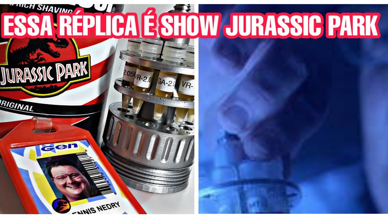 Jurassic park barbasol cryo réplica funcional link onde comprar na descrição dr sincero