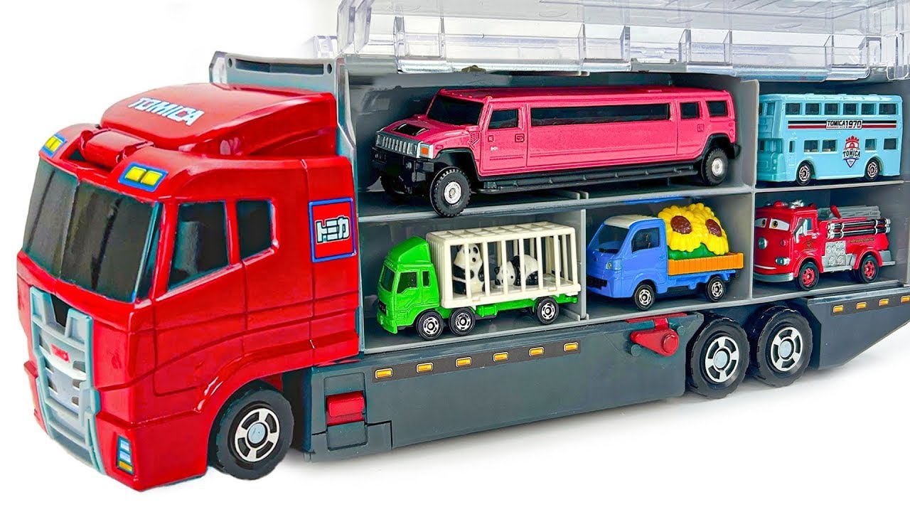 トミカ☆高級ミニカーを開封してコンボイ出発！ホンダNSXも参加☆Satisfying Unboxing Ambulance, Fire Truck, Garbage Truck, Bus Convoy