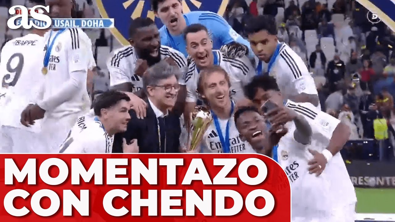 El CACHONDEO de R&Uuml;DIGER con CHENDO y la FOTO con la COPA INTERCONTINENTAL | REAL MADRID 3- PACHUCA 0