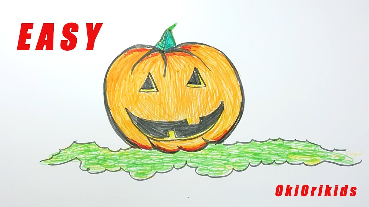 ЯК НАМАЛЮВАТИ ГАРБУЗ НА ХЕЛЛОУІН // МАЛЮЄМО ГАРБУЗ //HOW TO DRAW A PUMPKIN ON HALLOWEEN EASY