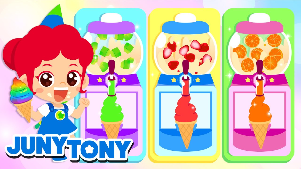 ¡Helado Multicolor! 😋🍦MIX 🌈 Canciones Infantiles | JunyTony en español