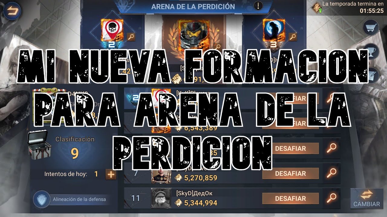Arena de la perdicion Guia Mi nueva Formacion DoomsDay Last Survivor