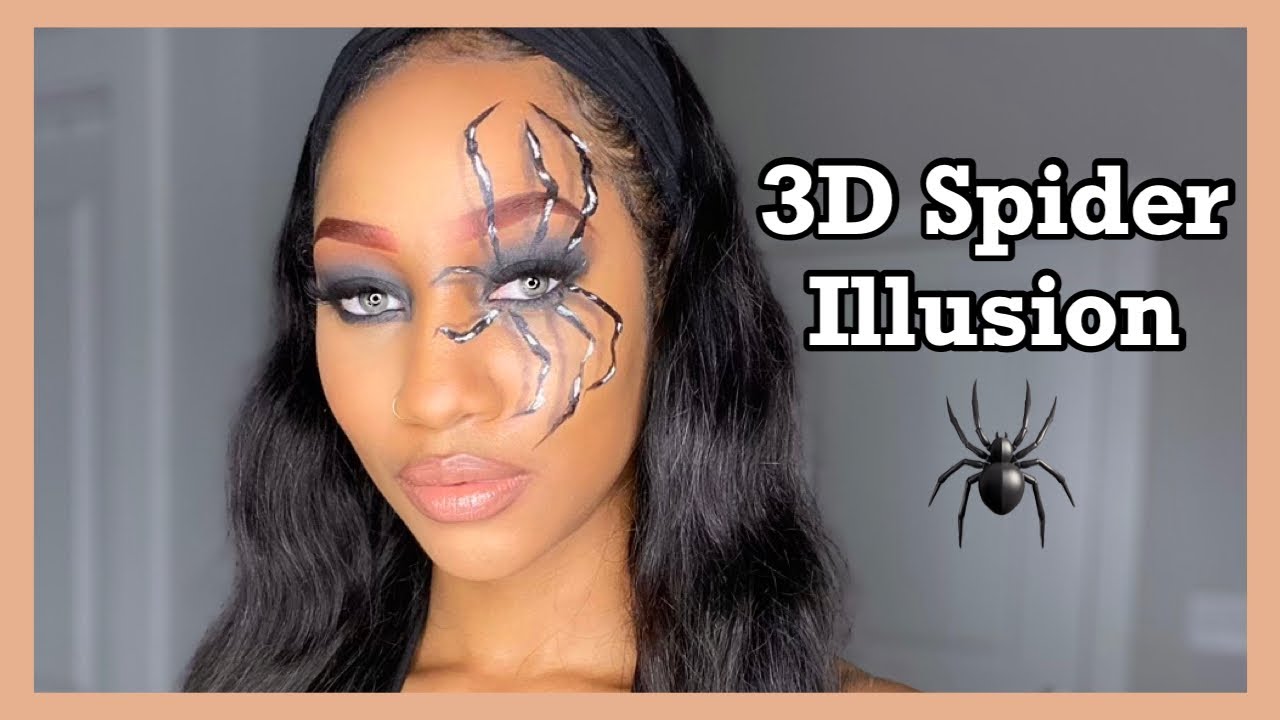3D Spider Halloween Makeup Tutorial| Beginner Friendly| Quick & Easy Halloween Makeup| Rae Jaziel