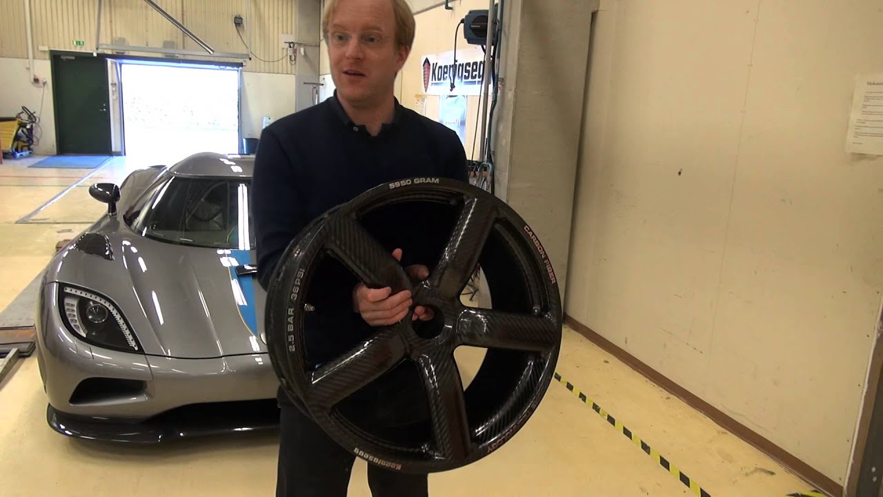 Pure carbon rim of Koenigsegg is VERY light, this time excluding the HEAVY tyre