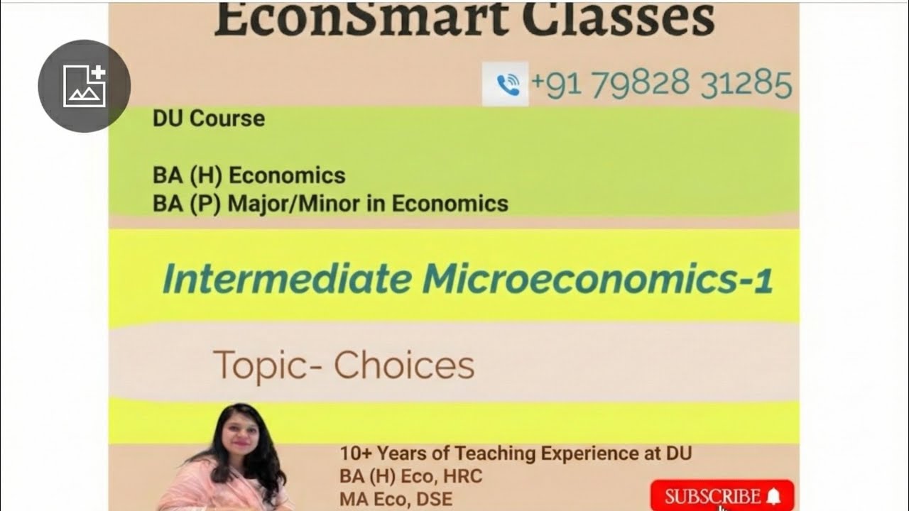 Choices (Part 1)| Varian| Intermediate Microeconomics-1| BA (H) Eco | BA(P) Major/ Minor