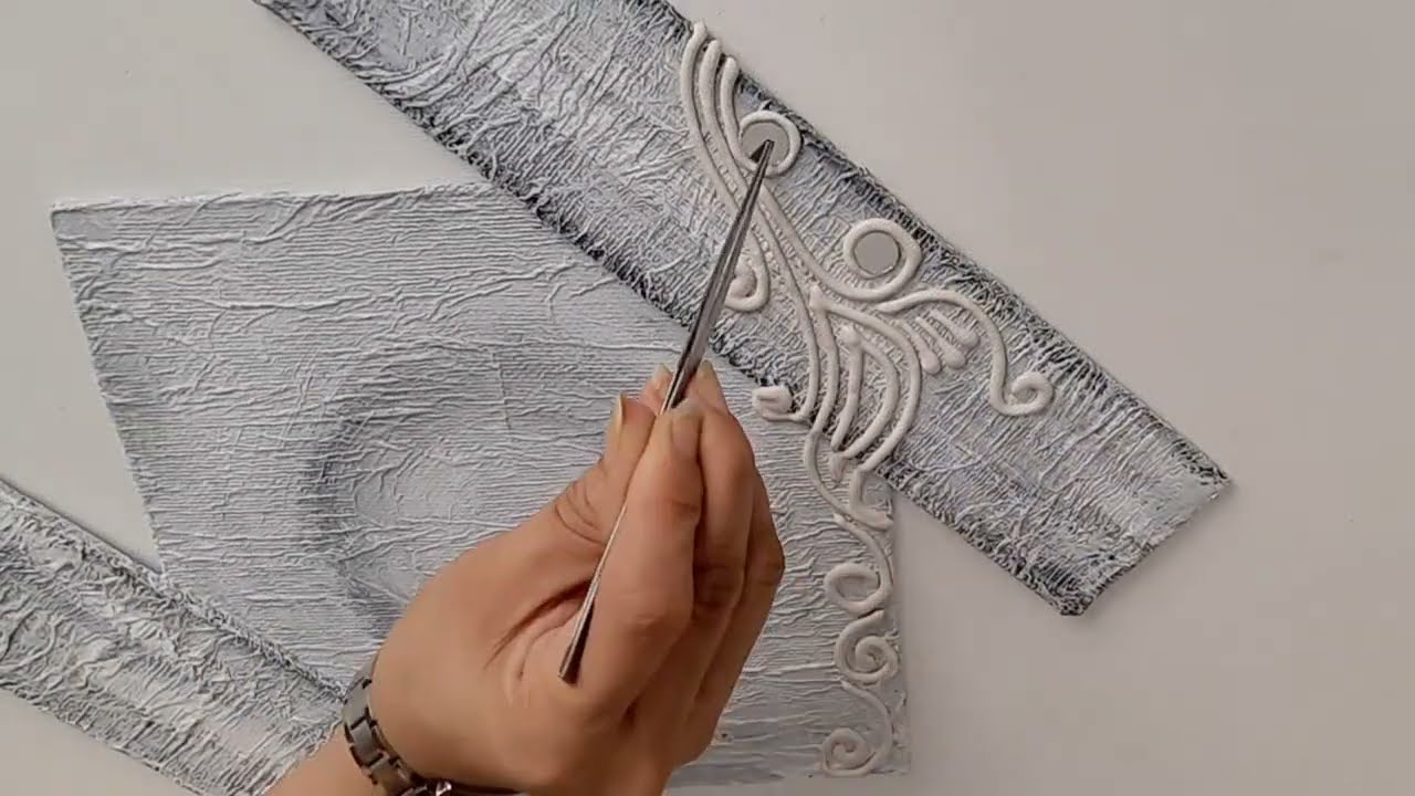 Diy Name Plate With Lippan Art / Designer Nameplate  / How To Make Name Plate / DIY Home Decor