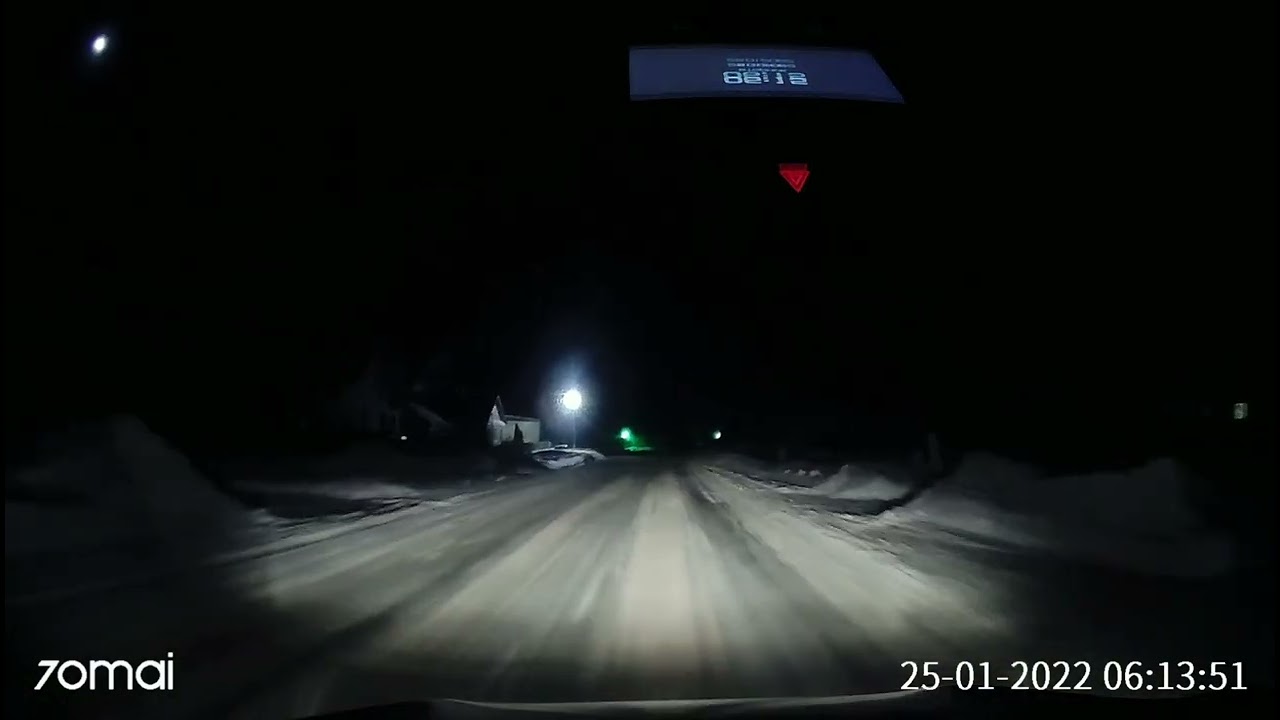 Видеорегистратор Xiaomi 70Mai Smart Dash Cam 1S (Midrive D06) - ночная съемка