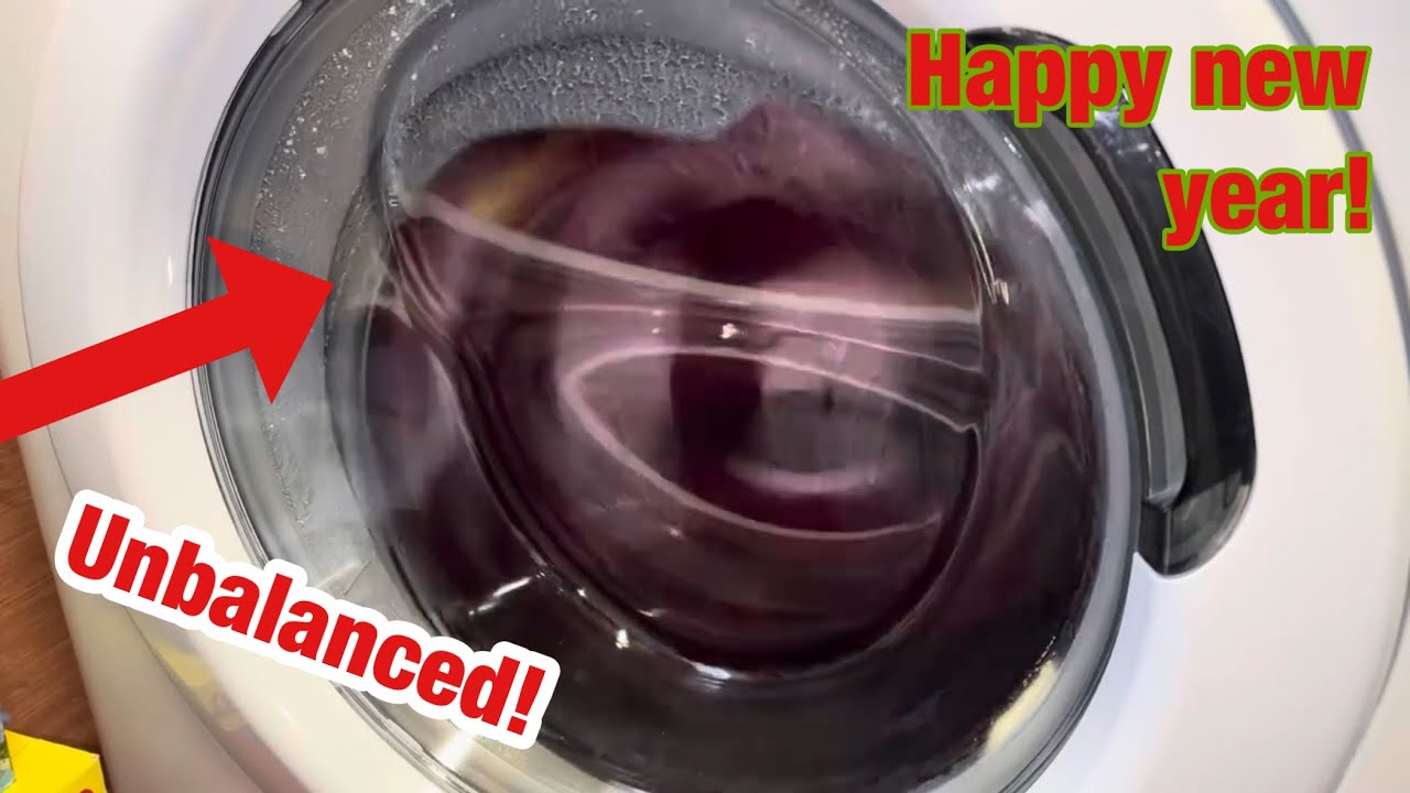 Candy Smart CVS1492D3 washing machine || Unbalanced cottons wash spin HAPPY NEW YEAR!