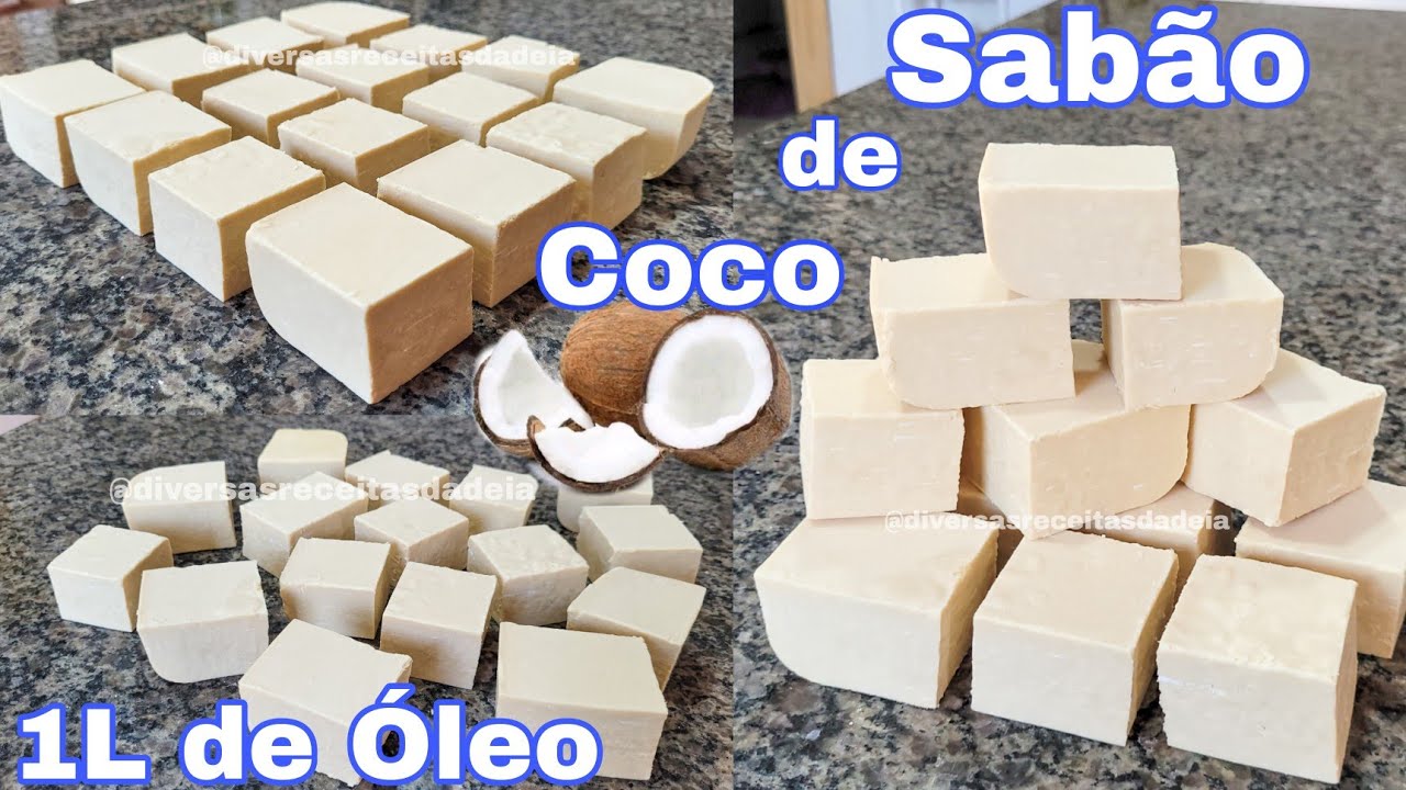 Sabão de Coco Super Cheiroso com Apenas 1L de Óleo usado Rende Até 16 Barras 😲 RECICLE ♡ ECONOMIZE 💵