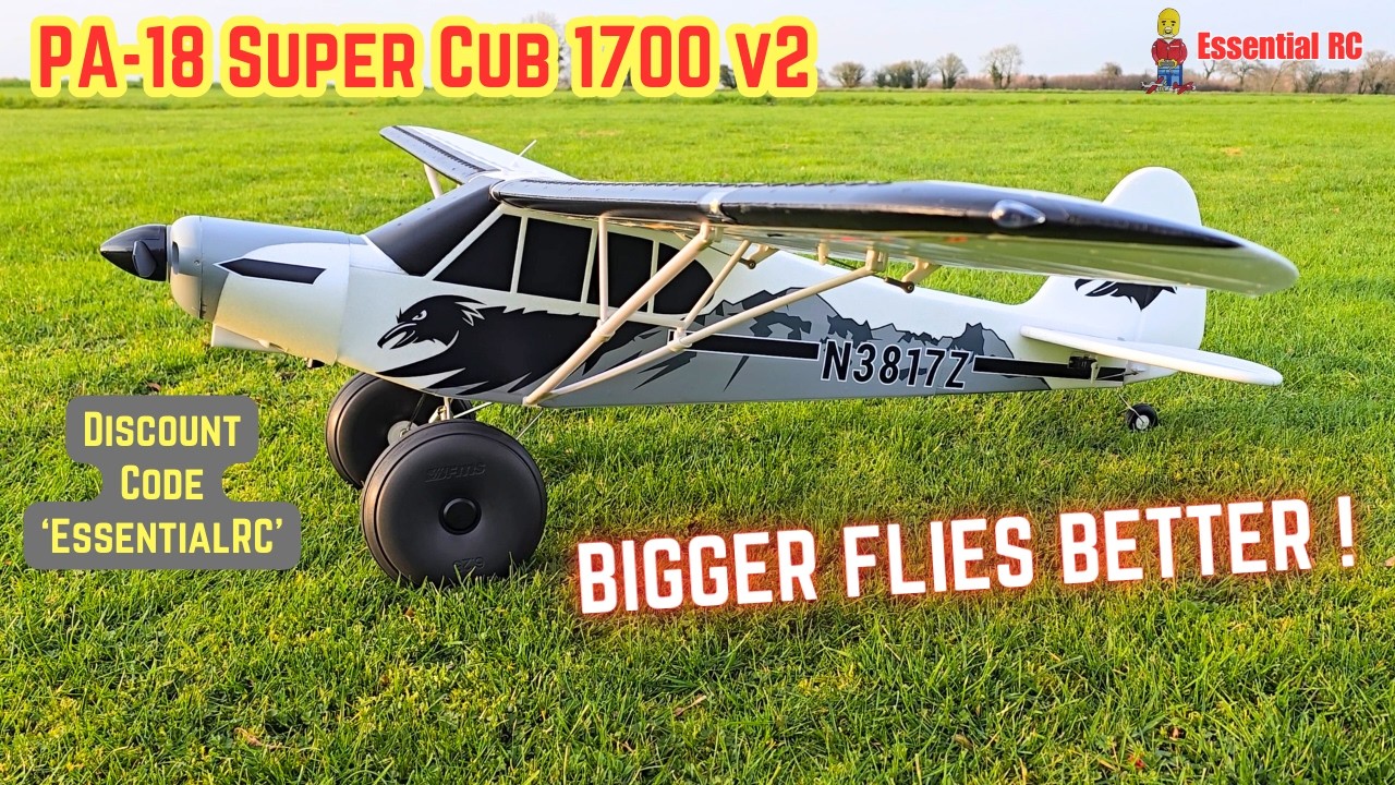 BIGGER RCs FLY BETTER ! FMS PA-18 Super Cub 1700 v2 RC High Wing Trainer Aeroplane