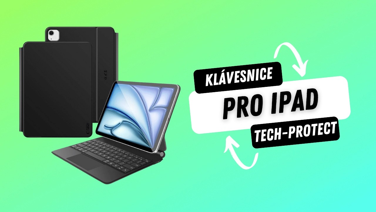 Magnetick&aacute; kl&aacute;vesnice s touchpadem pro Apple iPad | Tech-Protect Smartcase keyboard &ndash; recenze & test