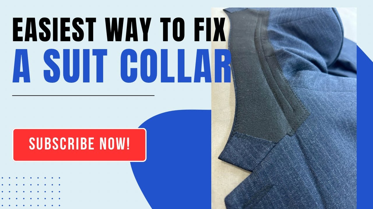 HOW TO FIX A SUIT COLLAR WITH NOTCHED LAPEL || don’t fix another collar until you see this method