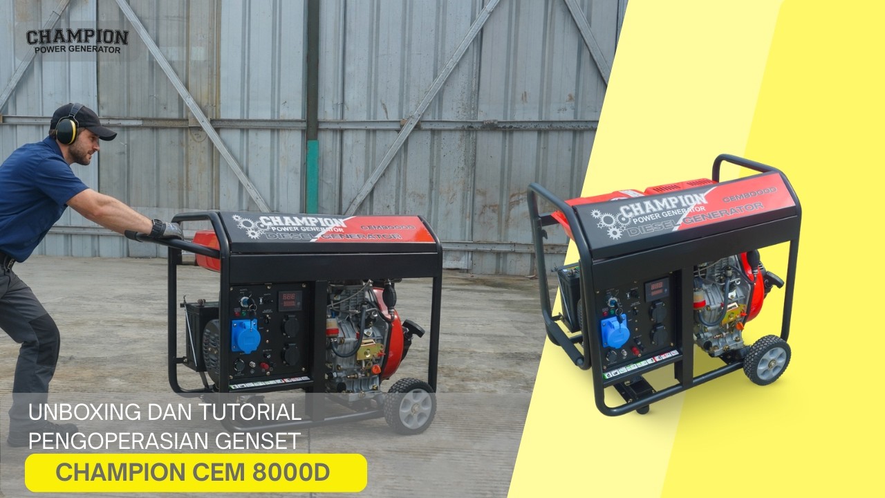 Champion CEM 8000D 7 kVA / 5,5 kW Open Type Generator Original