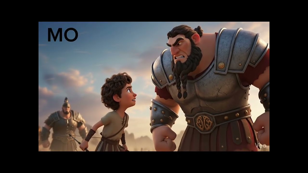 DAVID AND GOLIATH. #shortvideo of David and Goliath. #shorts #viral #motivation #christianity 