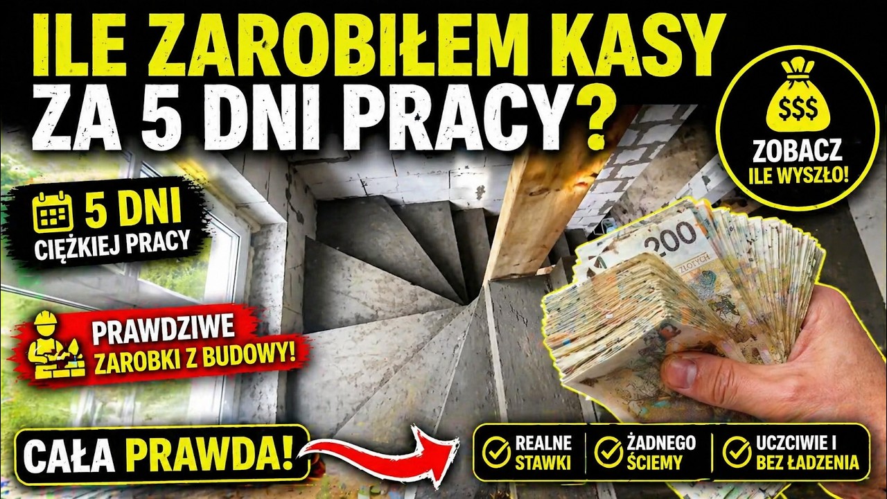 🔴EP.116 Ile zarobiłem kasy za 5 dni pracy na budowie ?