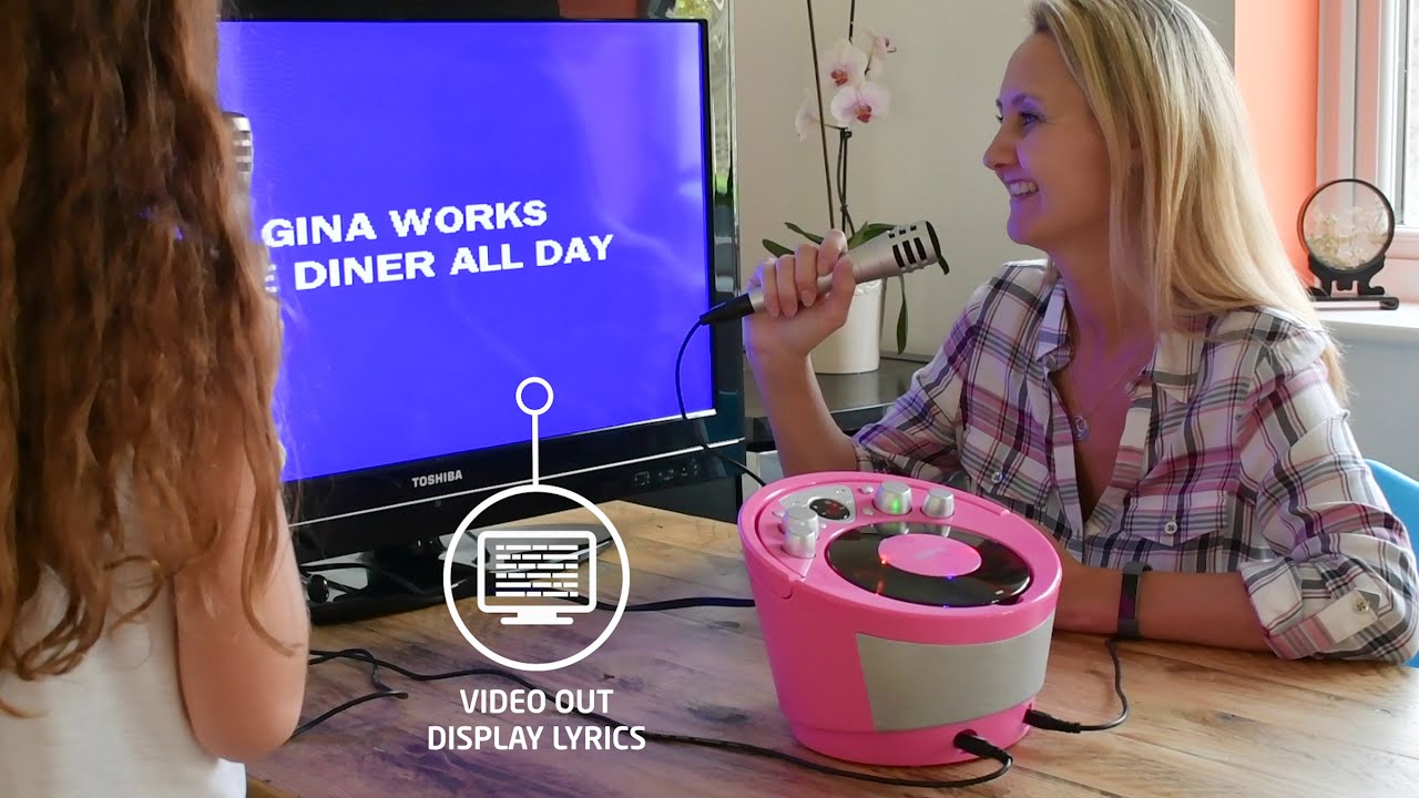 groov-e | Karaoke Portable Karaoke Machine with CD Player and Bluetooth Wireless Playback