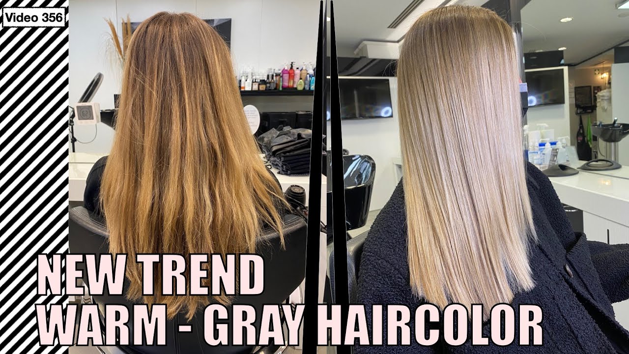 Warm Gray Blond Haircolor-Technik