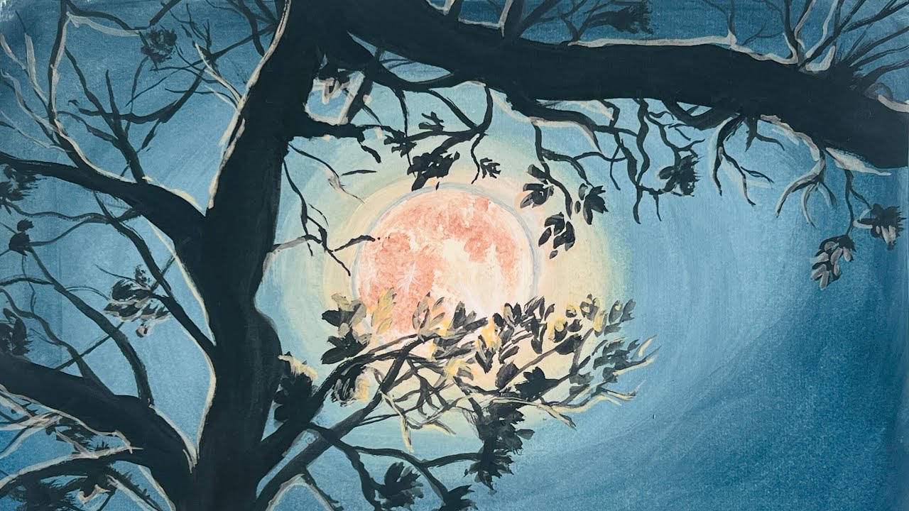 Moonlight Serenity | Full Moon Painting 🌕✨ | Acrylic Art by Lamha’s Artopia 