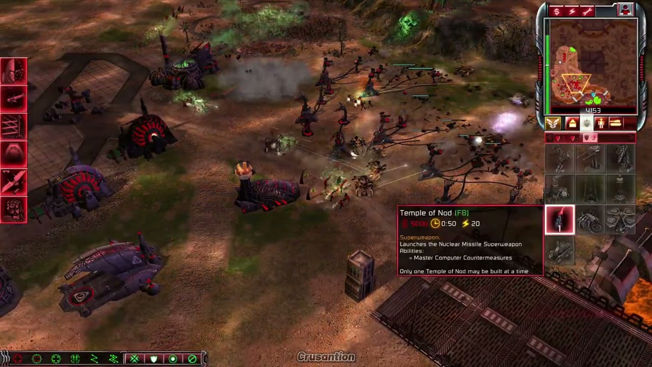 CNC 3 Kane's Wrath Nod против 2 жестоких ИИ - Steamroller {GDI}