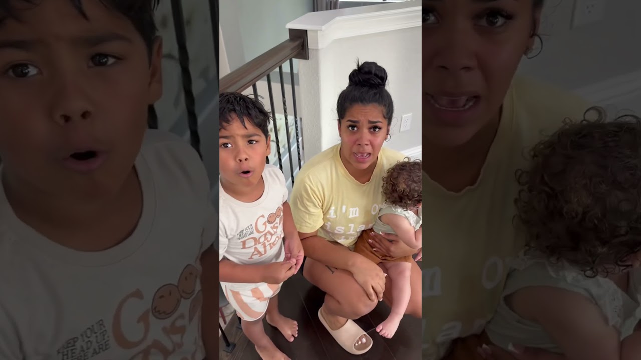 Мама, дочь и сын видят привидение в комнате и говорят отцу проверить, а потом происходит это #шорты