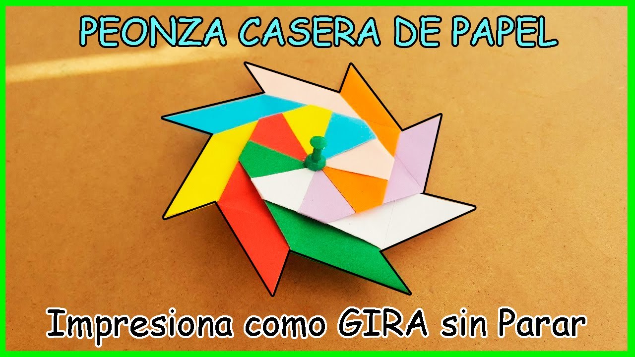 ⫸ CÓMO HACER UN TROMPO DE PAPEL | GIRA MUY RAPIDO😲