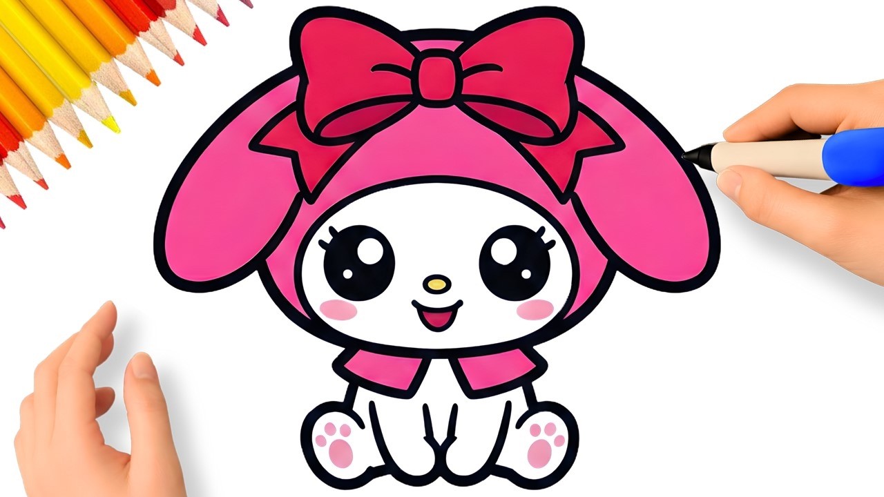 COMMENT DESSINER MY MELODY KAWAII FACILE 🎀