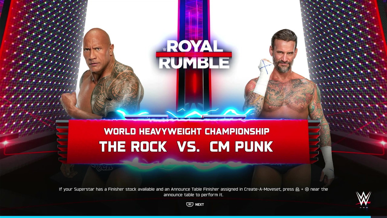WWE 2K25 - The Rock vs. CM Punk