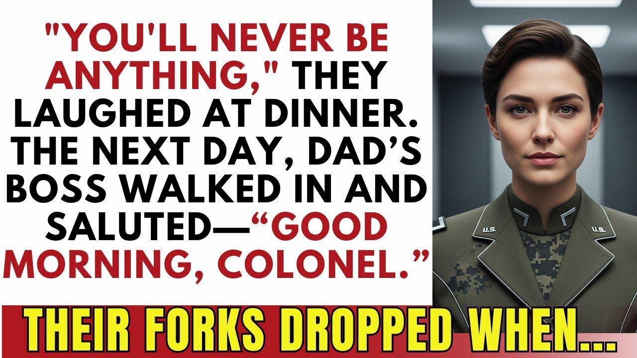 At Family Dinner They Said I Was Nothing—Then Dad's Boss Called Me "Ma'am"