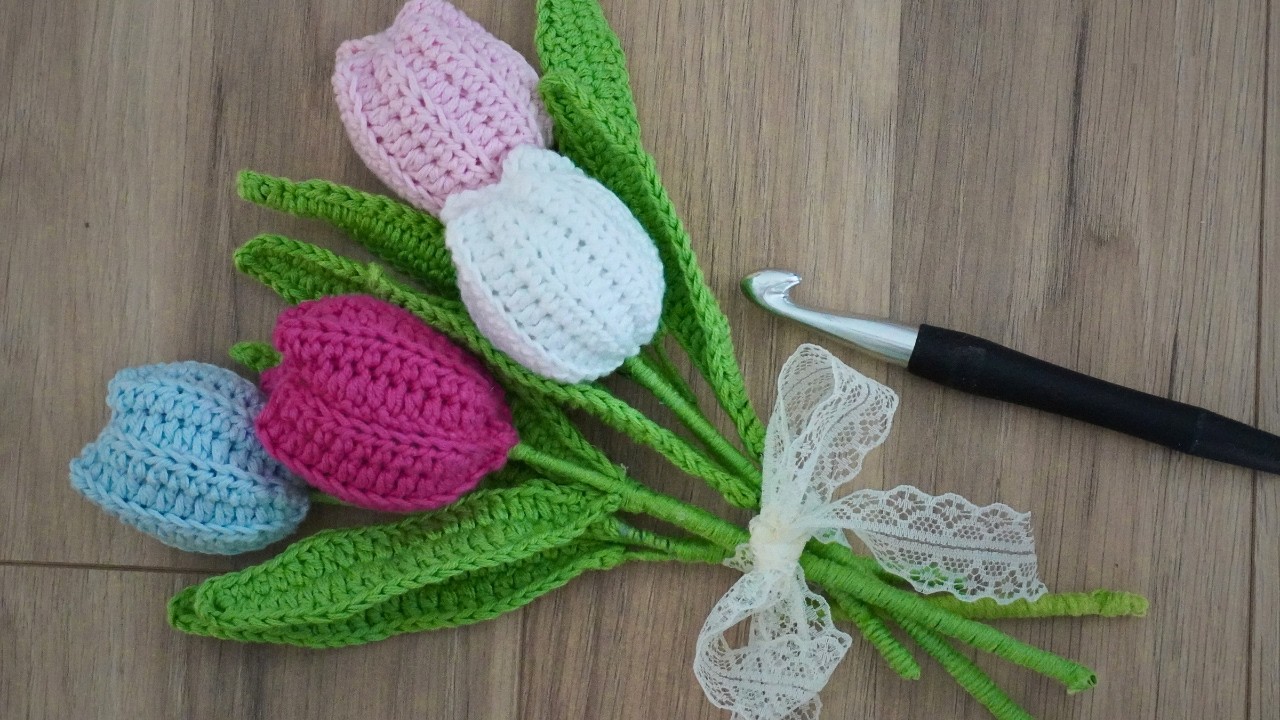 Crochet a Tulip – Beautiful & Easy Crochet for Beginners | Spring, Wedding, Birthday