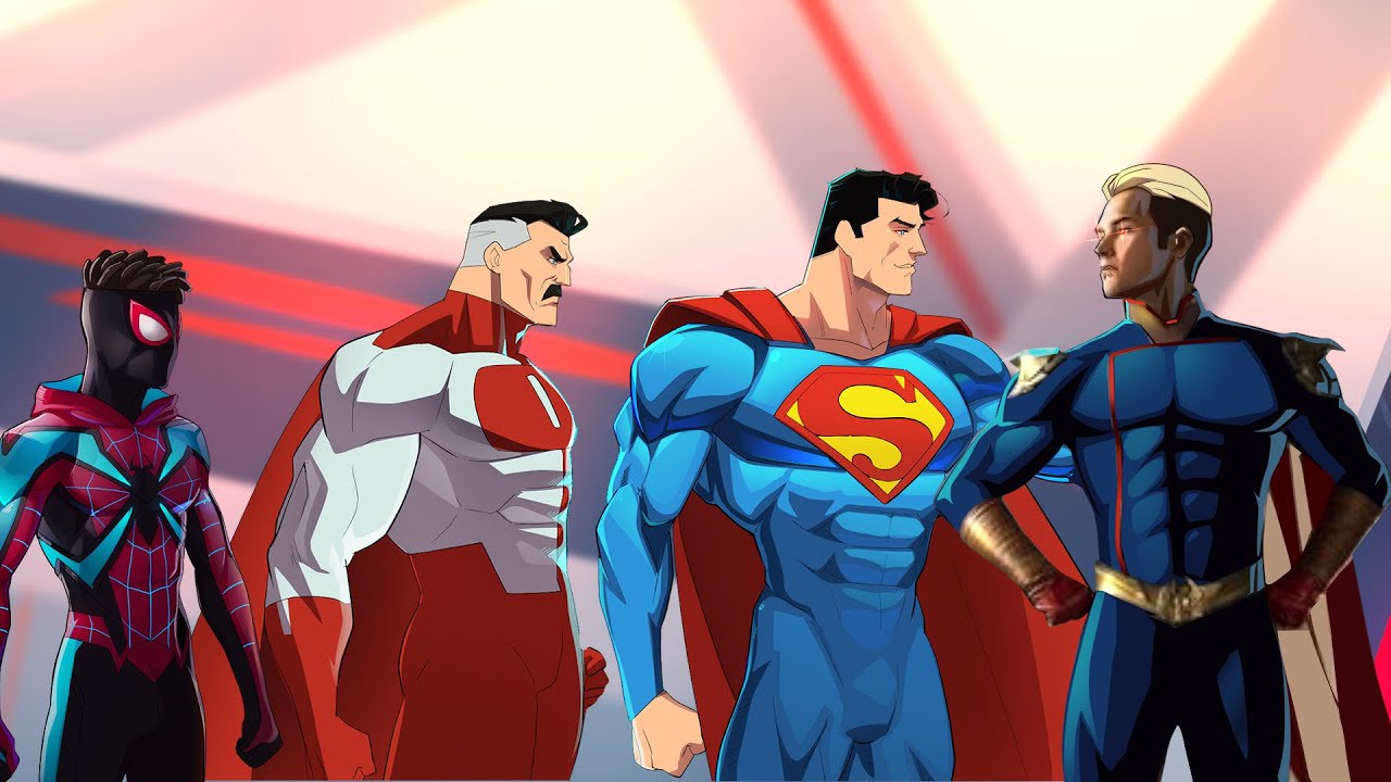 Superman and Omni man and Miles  reacts to Homelander