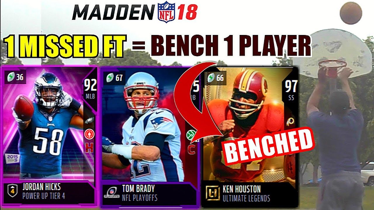 1 MISSED FT = BENCH 1 PLAYER! Madden 18 Draft Champions + IRL Basketball Challenge