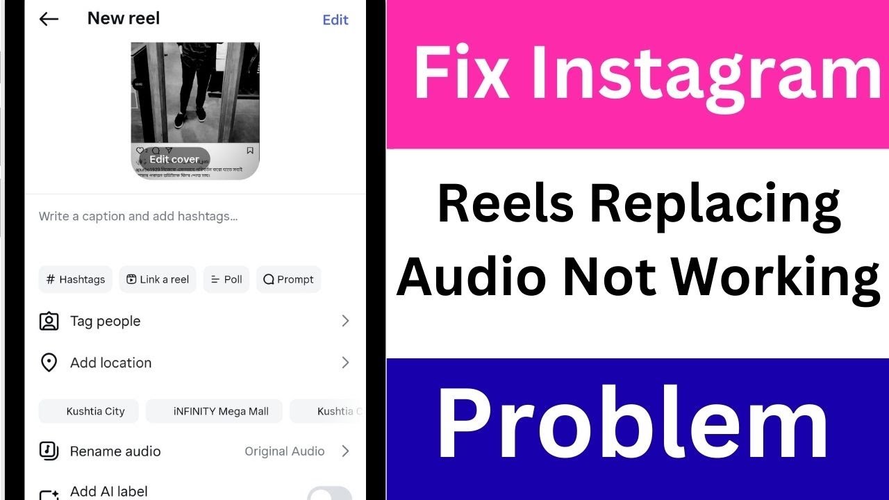 Fix Instagram Reels Replacing Audio Not Working