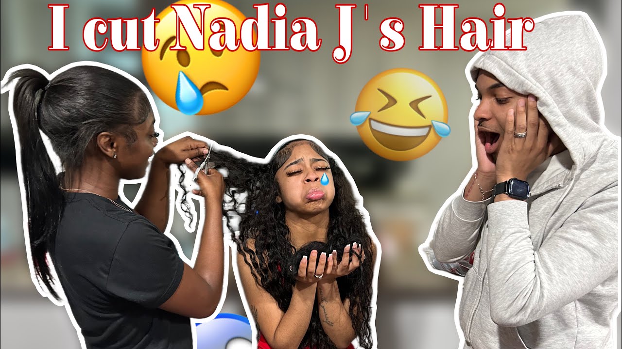 I CUT @Allboutnadia HAIR 🤣 *SHE CRIED* 😱