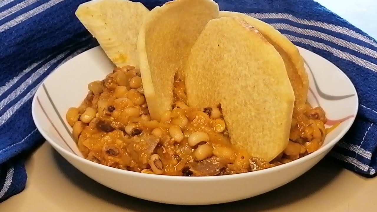 Fried Beans with Fried Yam | Nigerian Fried Beans Recipe