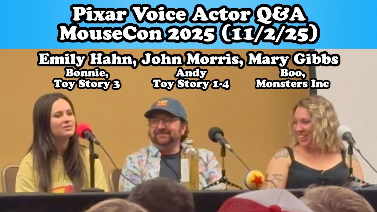 Pixar Voice Actor Q&A MouseCon'25 (Emily Hahn, John Morris, Mary Gibbs)
