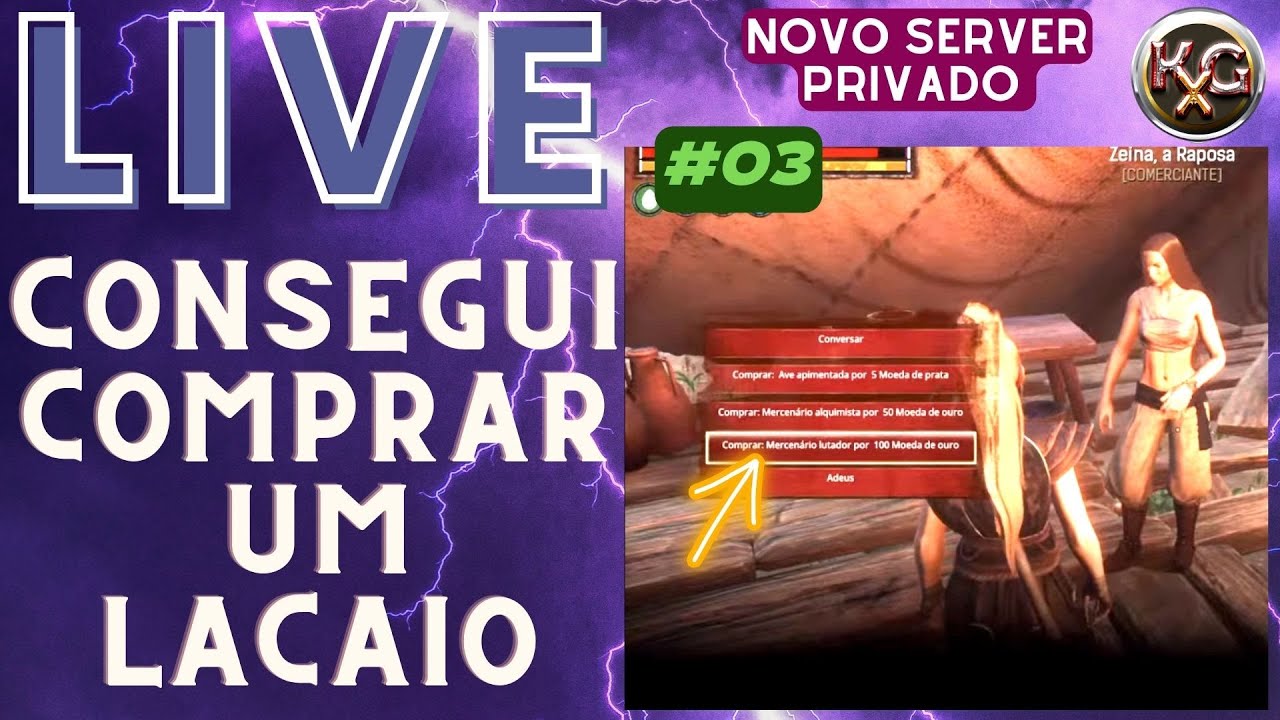 LIVE CONAN EXILES - #03 EM BUSCA DE COMPRAR UM LACAIO NA BAIA DO BUCANEIRO