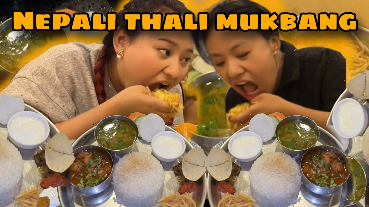 THAKALI KHANA SET MUKBANG 🤤❤️ NEPALI VAYESI THAKALI TA KHANAI PARYO NI !! MITHO PORK SEKUWA 🫶