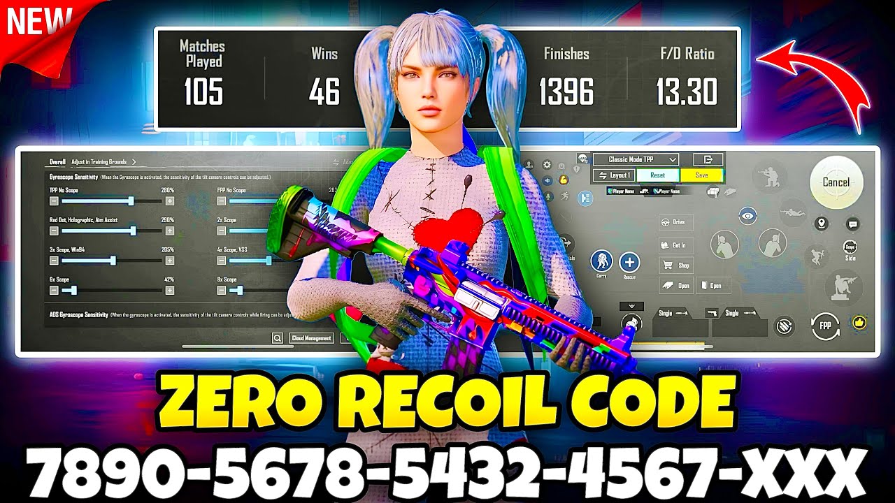 🔥Bgmi sensitivity settings 2025 🥵 | Bgmi best sensitivity settings 😱| Zero recoil sensitivity bgmi.