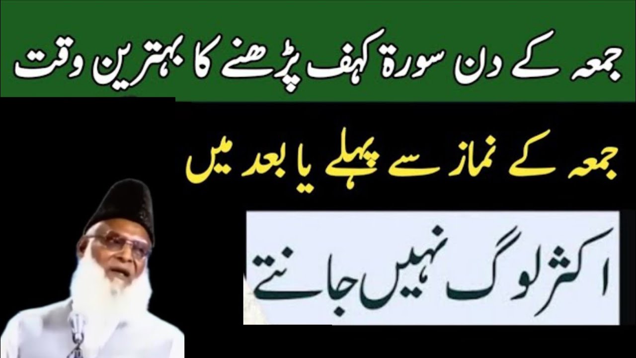 What is the Recommended Time to Recite Surah Al-Kahf on Friday? | Dr. Israr Ahmed