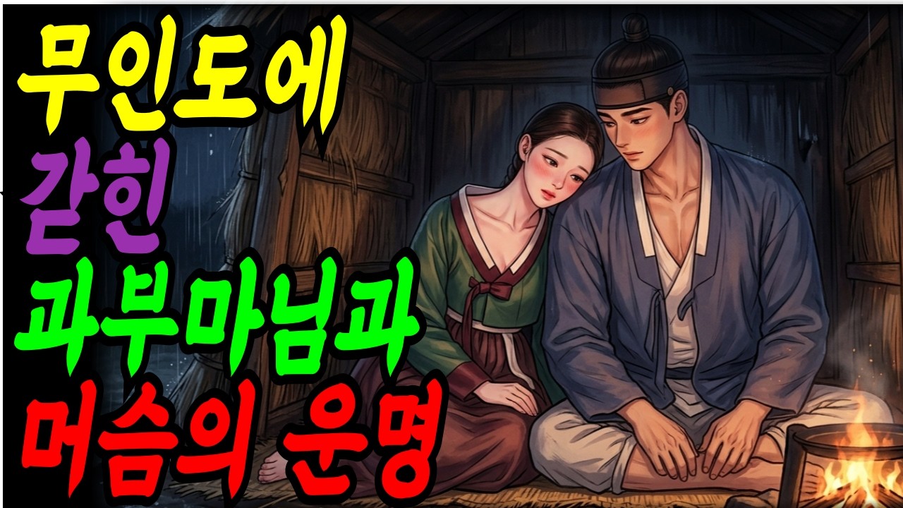 폭풍에 무인도로 떠밀려간 과부와 머슴, 한 달 후 마을에 돌아오자 벌어진 일 ㅣ ㅣ담 옛날이야기 ㅣ민담