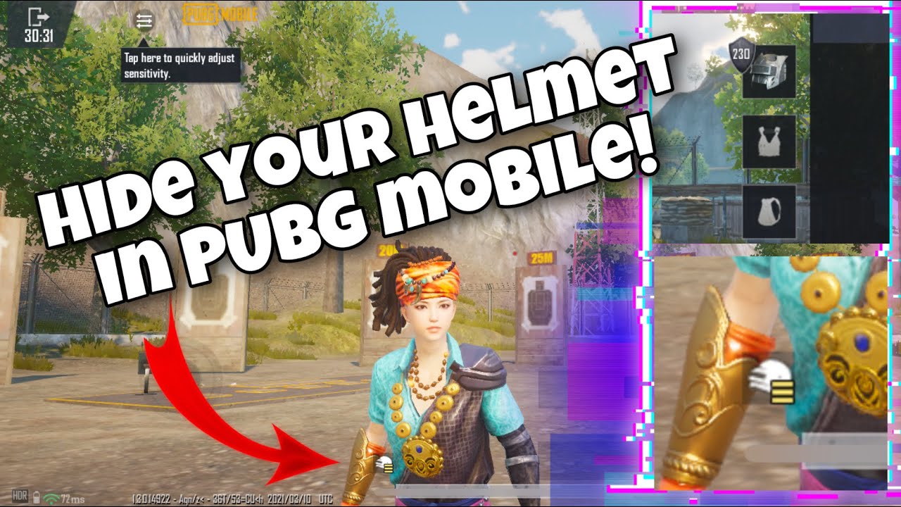 How to hide your helmet in PUBG mobile! | Invisible helmet? | PUBG mobile tutorial/ guide