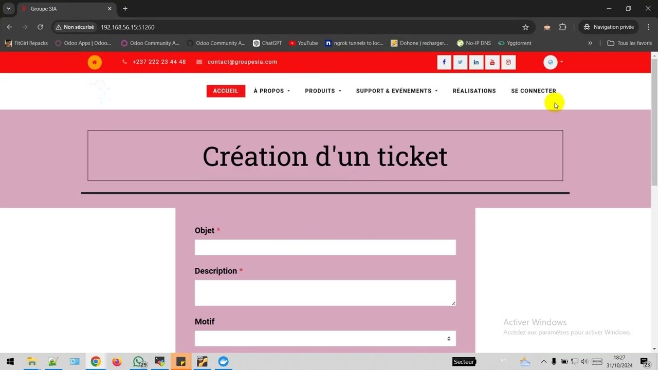 Gestion des tickets d'assistance #helpdesk dans Odoo