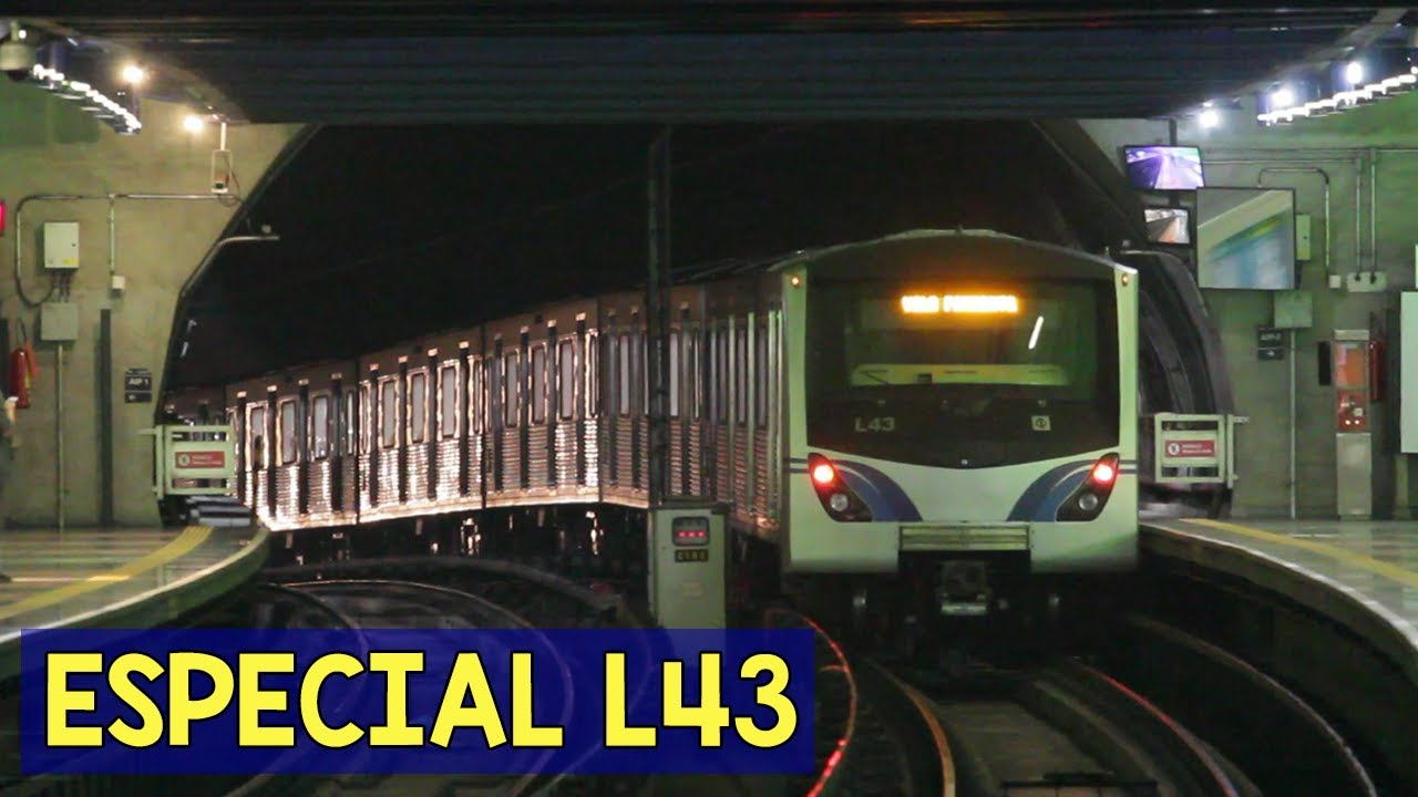 Metrô | Trem L43 circulando nas linhas 1-azul e 2-verde - Especial de 7 anos do canal