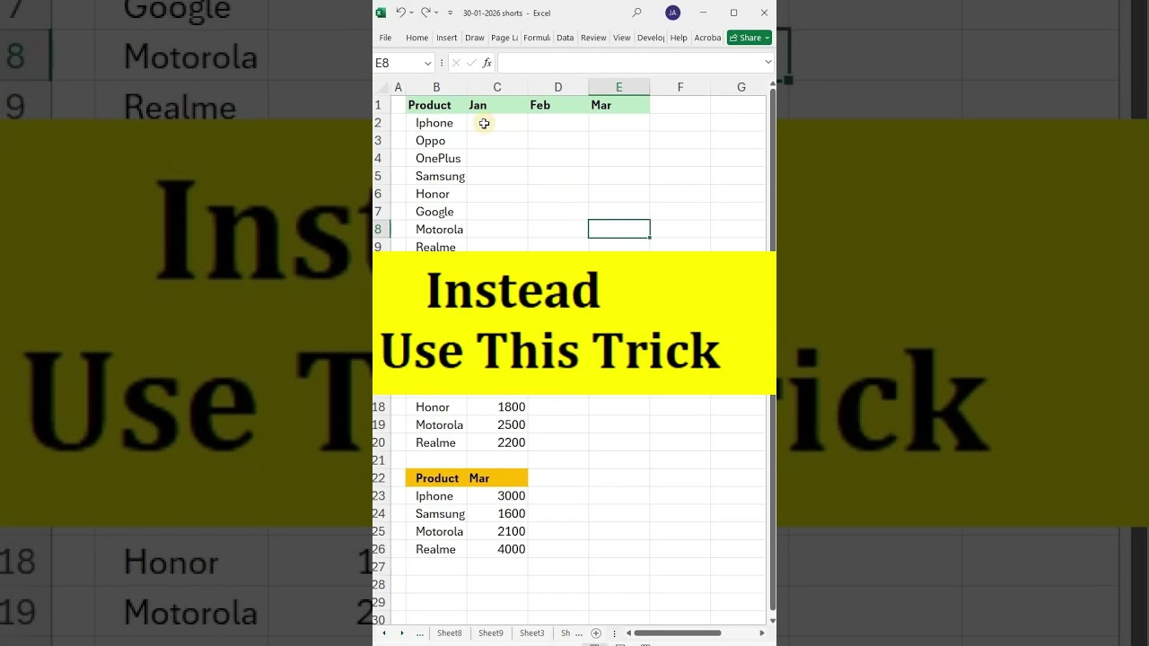 ✅Consolidate data in Excel 💯😱 