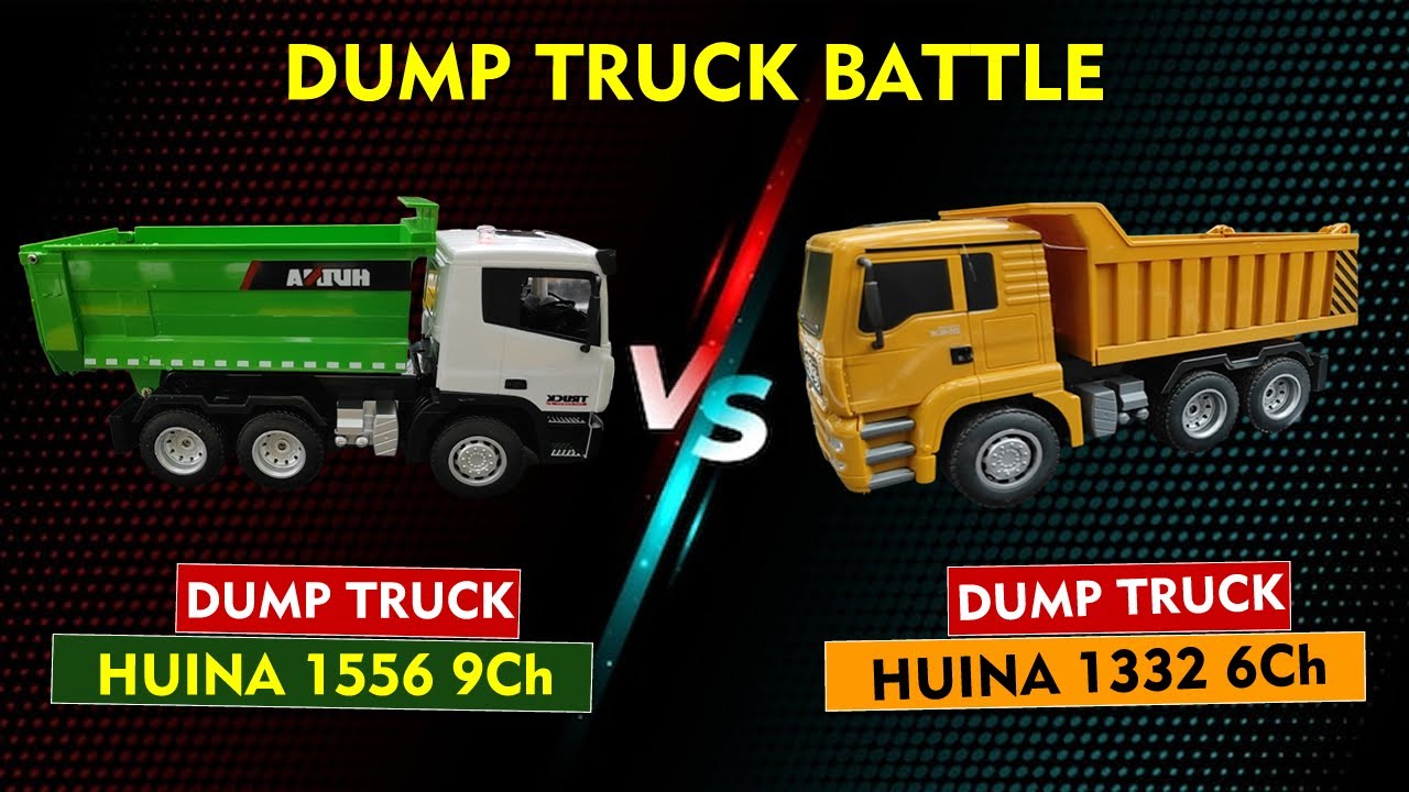 Zaviz Super RC - RC Dump Truck Battle HUINA 1556 9Ch VS HUINA 1332 6Ch Mana Yang Lebih Keren