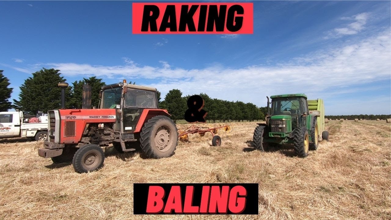 Raking And Baling Hay 2020 Australia