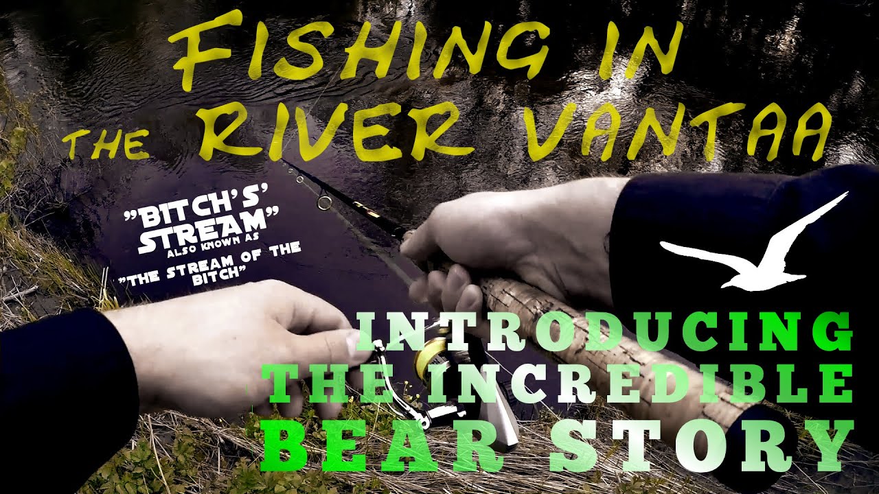 Fishing in the river Vantaa, Finland