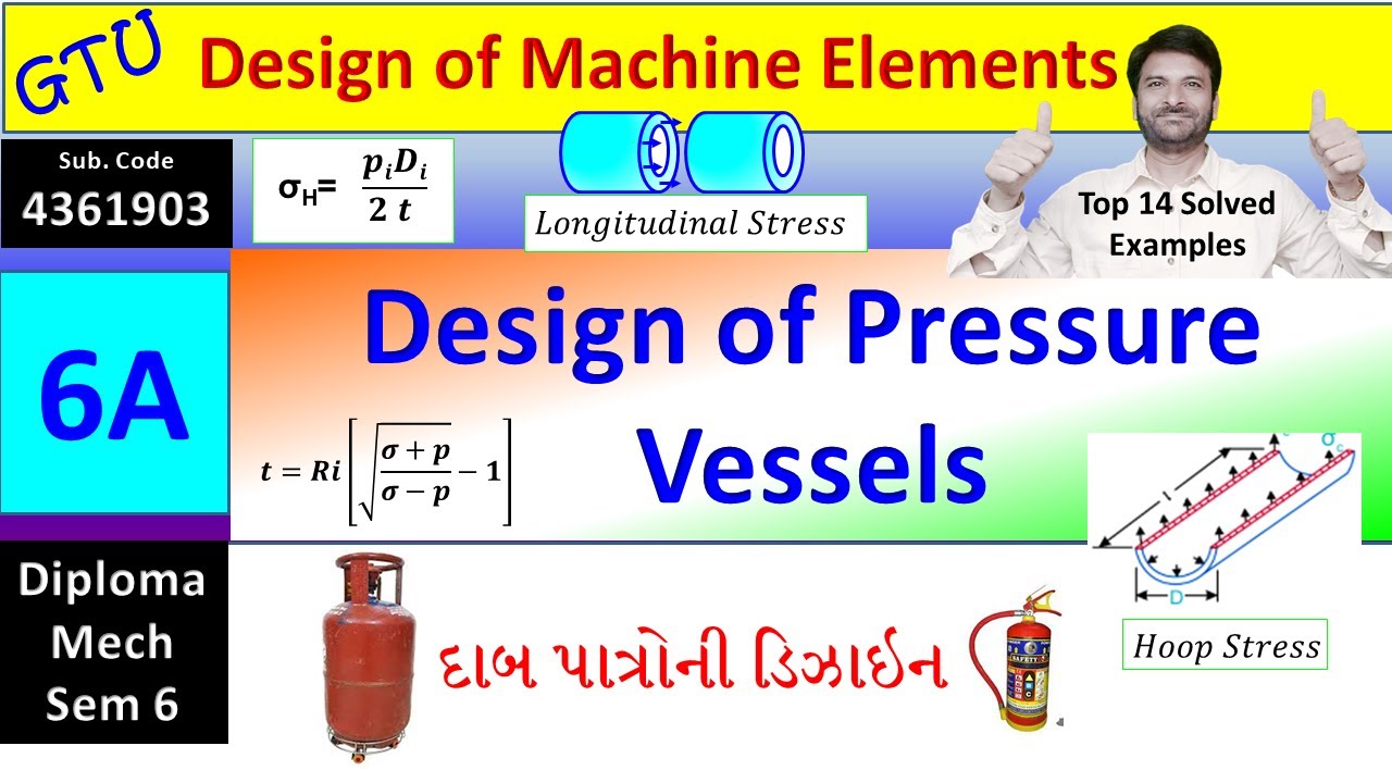 DME L2 | Design of Pressure Vessel Hoop Stress| Longitudinal