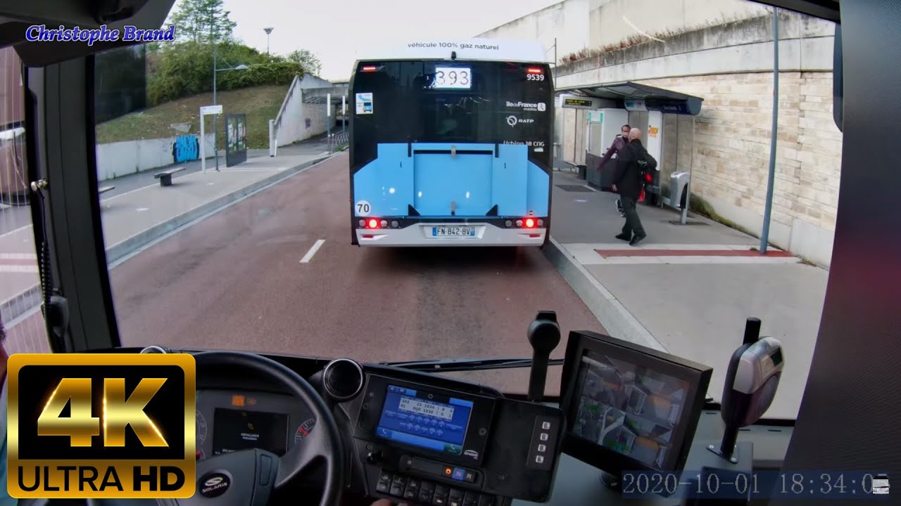 Bus 393 - en 4K 50 FPS - Sucy Bonneuil - Rouget de Lisle