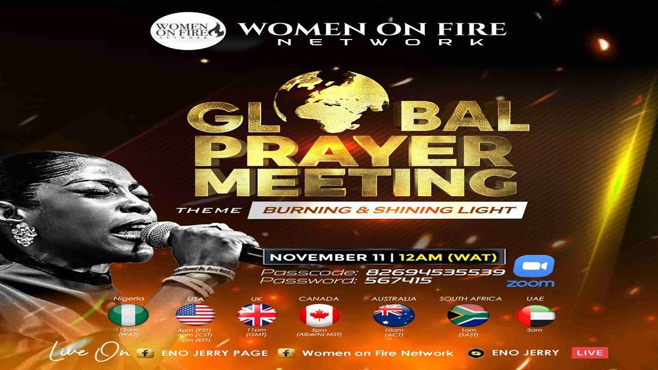 WOMEN ON FIRE NETWORK GLOBAL PRAYER || 11-NOV-2025